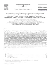 Retinal Image Analysis: Concepts, Applications and Potential