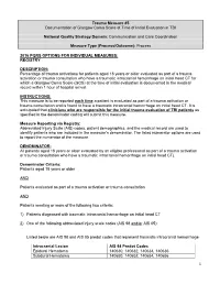 Trauma Measure #5 Documentation of Glasgow Coma Score at Time of Initial Evaluation in TBI