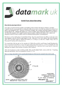 Useful Facts About Barcoding