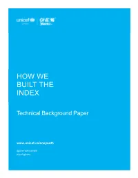 Canadian Index of Child and Youth Well-Being: How We Built the Index