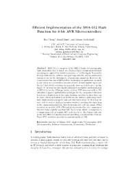 Efficient Implementation of the SHA-512 Hash