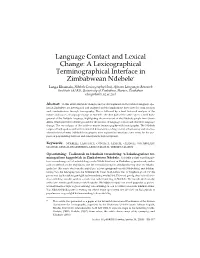 Language Contact and Lexical Change: A