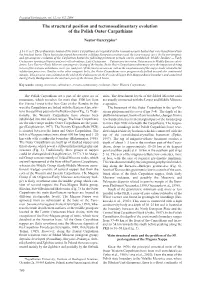 The Structural Position and Tectonosedimentary Evolution of the Polish Outer Carpathians
