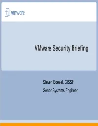 Vmware Security Briefing