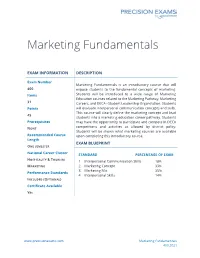 Marketing Fundamentals