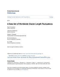 A Data Set of Worldwide Glacier Length Fluctuations