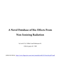 A Novel Database of Bio-Effects from Non-Ionizing Radiation