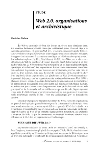 Archives Vol 40-2 -Final Epr.Indd 3 2009-07-09 10:39:19 Utilisées En Informatique Et L’Ont Baptisé « Web 2.0 »