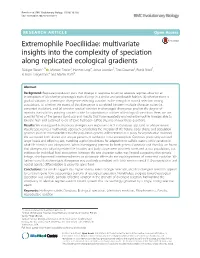 Extremophile Poeciliidae: Multivariate Insights Into the Complexity of Speciation Along Replicated Ecological Gradients