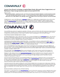Gartner's Dave Russell, Technology Evangelist Robert Scoble, Microsoft's Steve Guggenheimer and Mythbusters' Adam Savage Featured to Speak at Commvault GO 2016