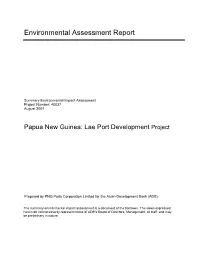 Lae Port Development Project