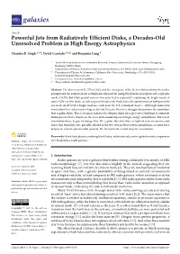 Powerful Jets from Radiatively Efficient Disks, a Decades-Old Unresolved Problem in High Energy Astrophysics