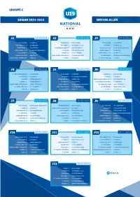 Saison 2021-2022 Matchs Aller J10 J12 J11 J13 J8 J9 J7 J6 J5 J4