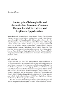 An Analysis of Islamophobia and the Anti-Islam Discourse: Common Themes, Parallel Narratives, and Legitimate Apprehensions