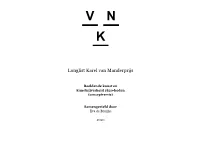 (Concept) Longlist Karel Van Manderprijs 2020