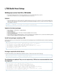 LTIB Build Host Setup