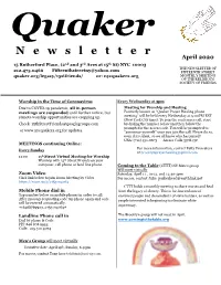 Newsletter 2020 April