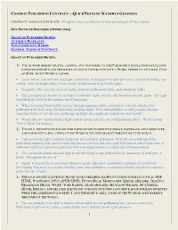 Publishing Contract Annotated 03-02-15