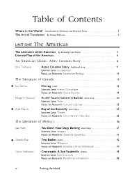 Table of Contents