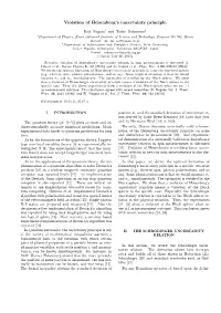 Violation of Heisenberg's Uncertainty Principle