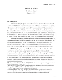 A Report on Bill C-7 by Catherine Mathie September 2020