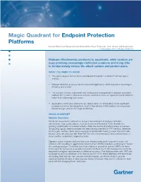 Gartner's Magic Quadrant for Endpoint Protection Platform 2010