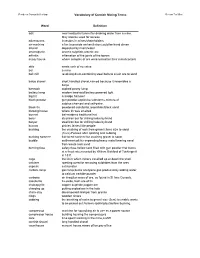 Mining Vocabulary List