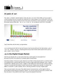 10 Years of .Eu!