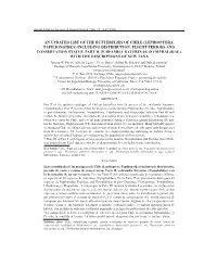 An Updated List of the Butterflies of Chile (Lepidoptera, Papilionoidea) Including Distribution, Flight Periods and Conservation Status
