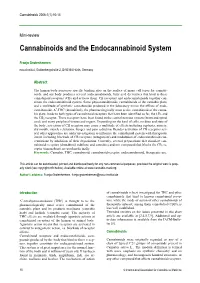 Cannabinoids and the Endocannabinoid System