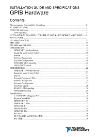 GPIB Hardware Installation Guide and Specifications 5