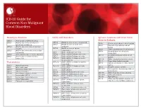 ICD-10 Guide for Common Non-Malignant Blood Disorders