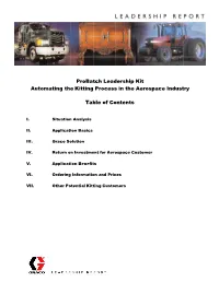 Probatch Leadership Kit Automating the Kitting Process in the Aerospace Industry