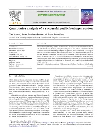 Quantitative Analysis of a Successful Public Hydrogen Station
