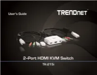 Trendnet User's Guide Cover Page
