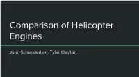 Comparison of Helicopter Engines