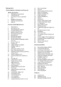 EGA April 2013 Ordinary Members Attendance and Proxy List Banks