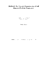 Methods for Global Organization of All Known Protein Sequences