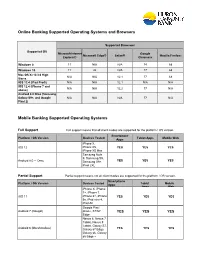 Online Banking and Mobile Banking System Requirements