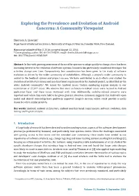 Exploring the Prevalence and Evolution of Android Concerns: a Community Viewpoint