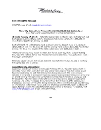 For Immediate Release Contact