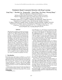 Modularity Based Community Detection with Deep Learning