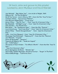 Sit Back, Relax and Groove to This Playlist Curated by Jenni Muldaur and David Brendel