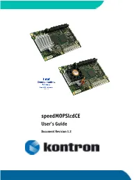 Speedmopslcdce User’S Guide
