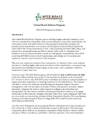 United Board Fellows Program