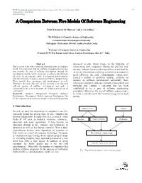 A Comparison Between Five Models of Software Engineering