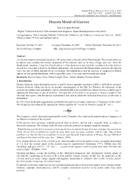 Discrete Model of Electron