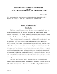 MUSIC RIGHTS PRIMER Introduction
