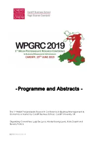 Programme and Abstracts