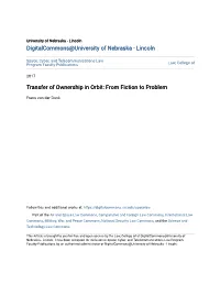 Transfer of Ownership in Orbit: from Fiction to Problem